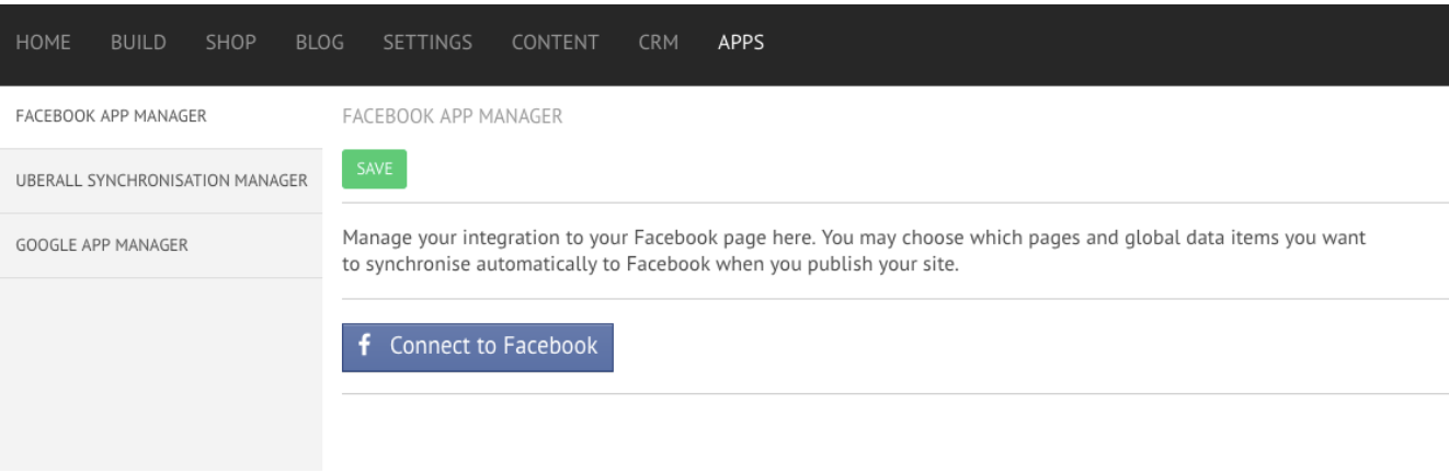 Facebook app manager